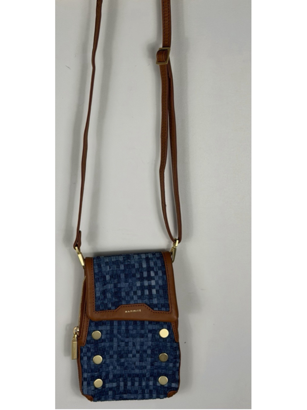 Hammitt VIP Mobile mosaic denim Crossbody Bag - Picture 2 of 13